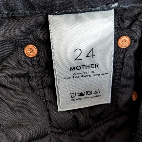 MOTHER Tomcat Jeans Black Straight Leg 24 - Picture 10 of 11